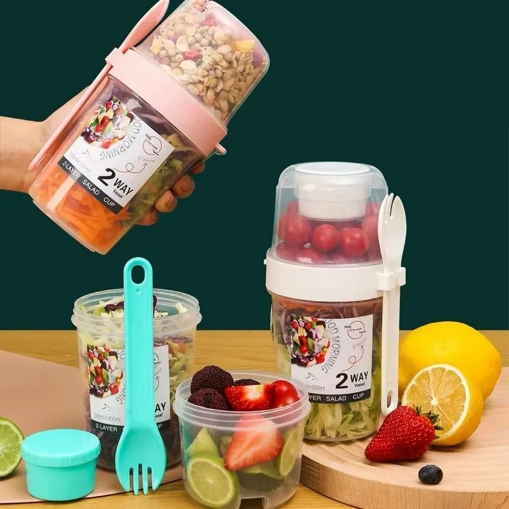 Meal Prep Kit - Portable Salad Cup Breakfast Cup Food