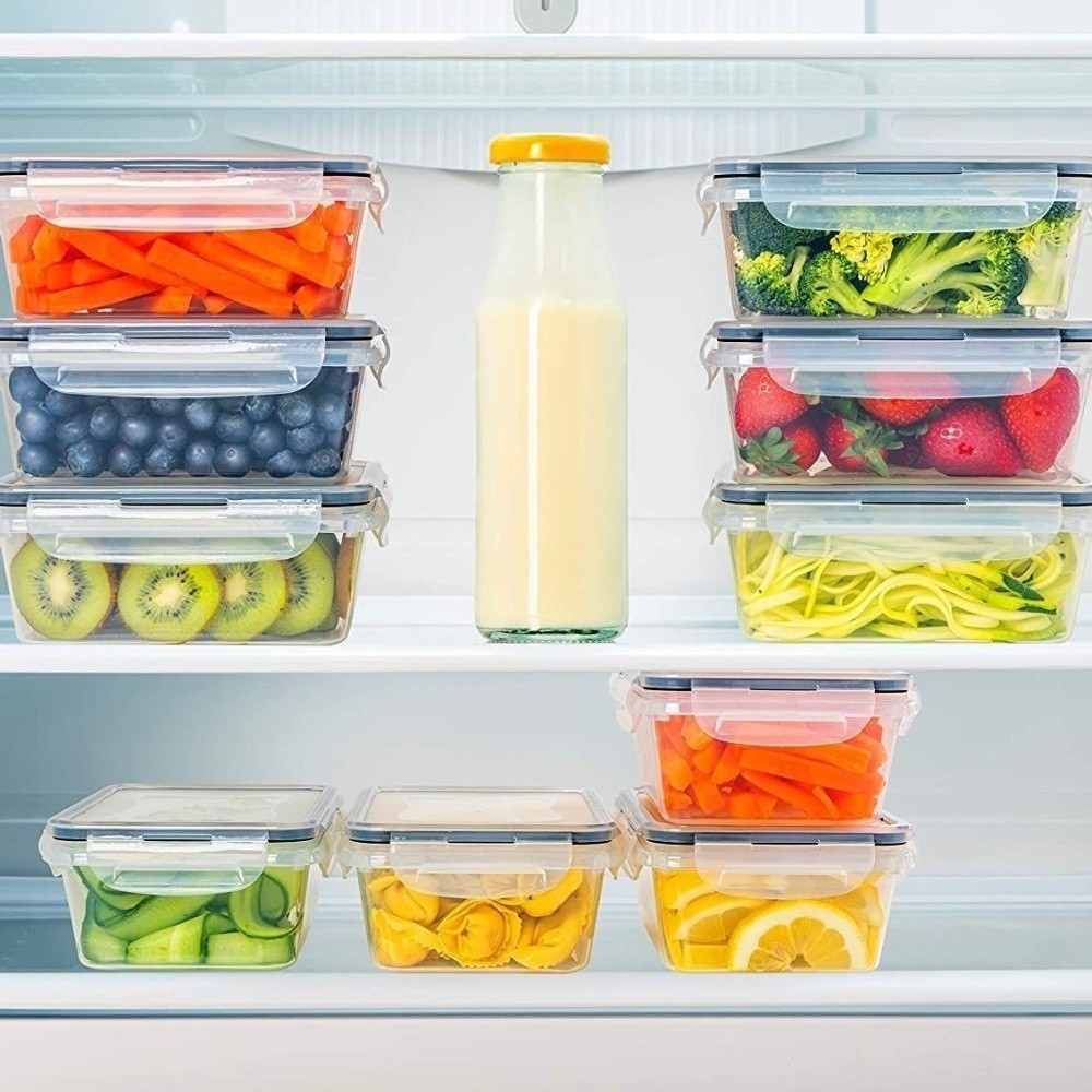 Meal Prep Kit - Transparent Airtight Food Containers Leakproof Sealed
