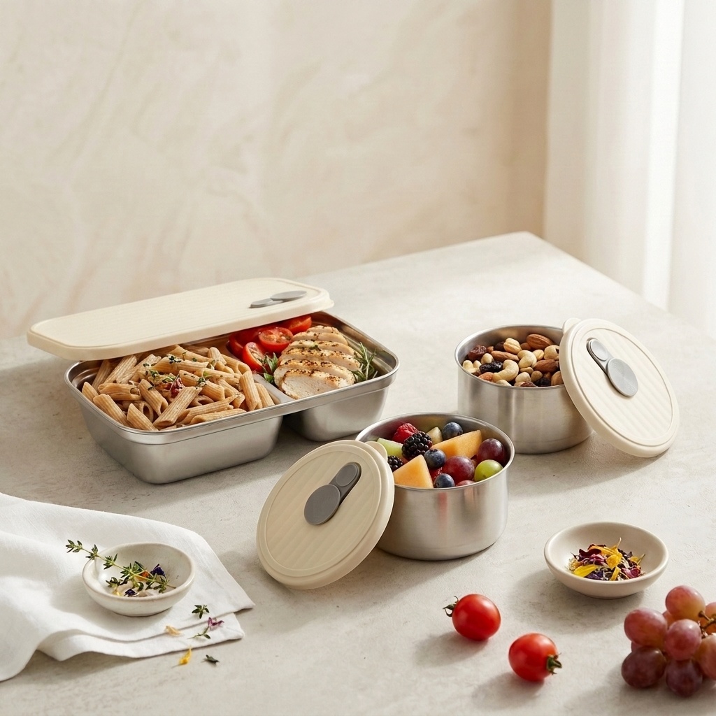 Microwave Safe 304 Stainless S - Meal Prep Kit ulasan dan harga
