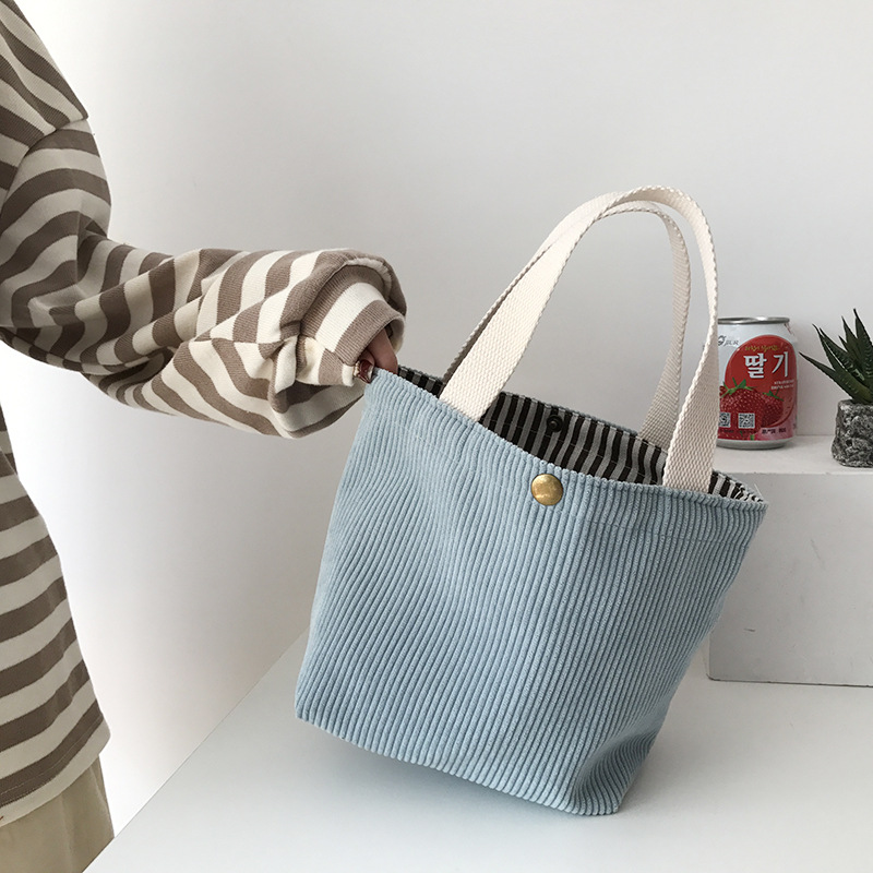 Small Corduroy Lunch Bag For W - Meal Prep Bag ulasan dan harga