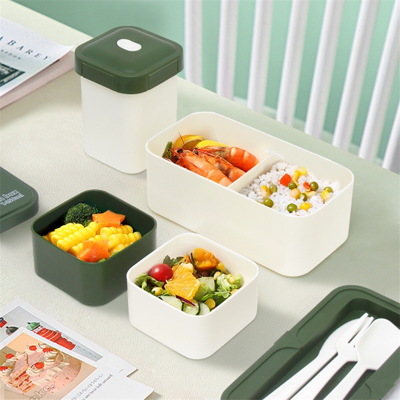 Double Compartment Lunch Box M - Meal Prep Japanese ulasan dan harga