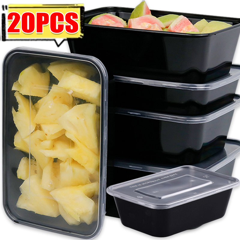 10/20x Food Storage Containers - Meal Prep Jars With Lids ulasan dan harga