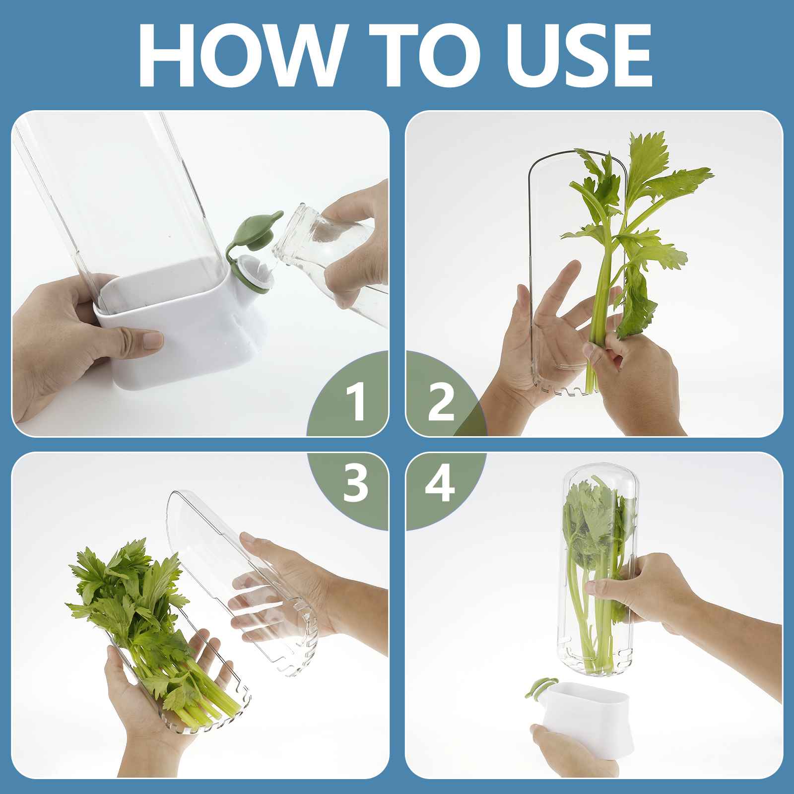4/1PC Herb Freshkeeping Box Fr - Herb Keeper Bottle ulasan dan harga