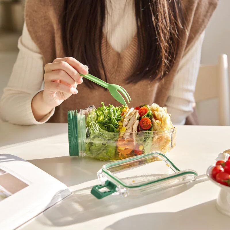 Salad Pod Salad Jars with Lids - Meal Prep Jars With Lids ulasan dan harga