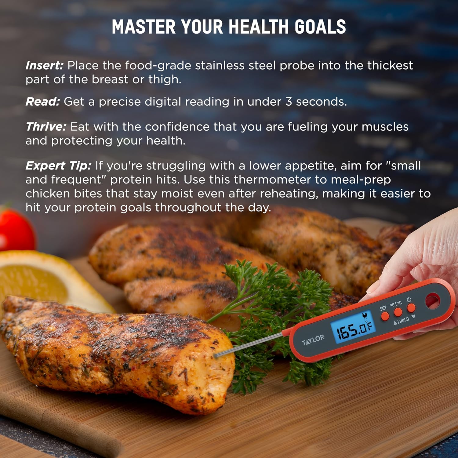 Digital Waterproof Meat Thermo - Meal Prep With Chicken ulasan dan harga