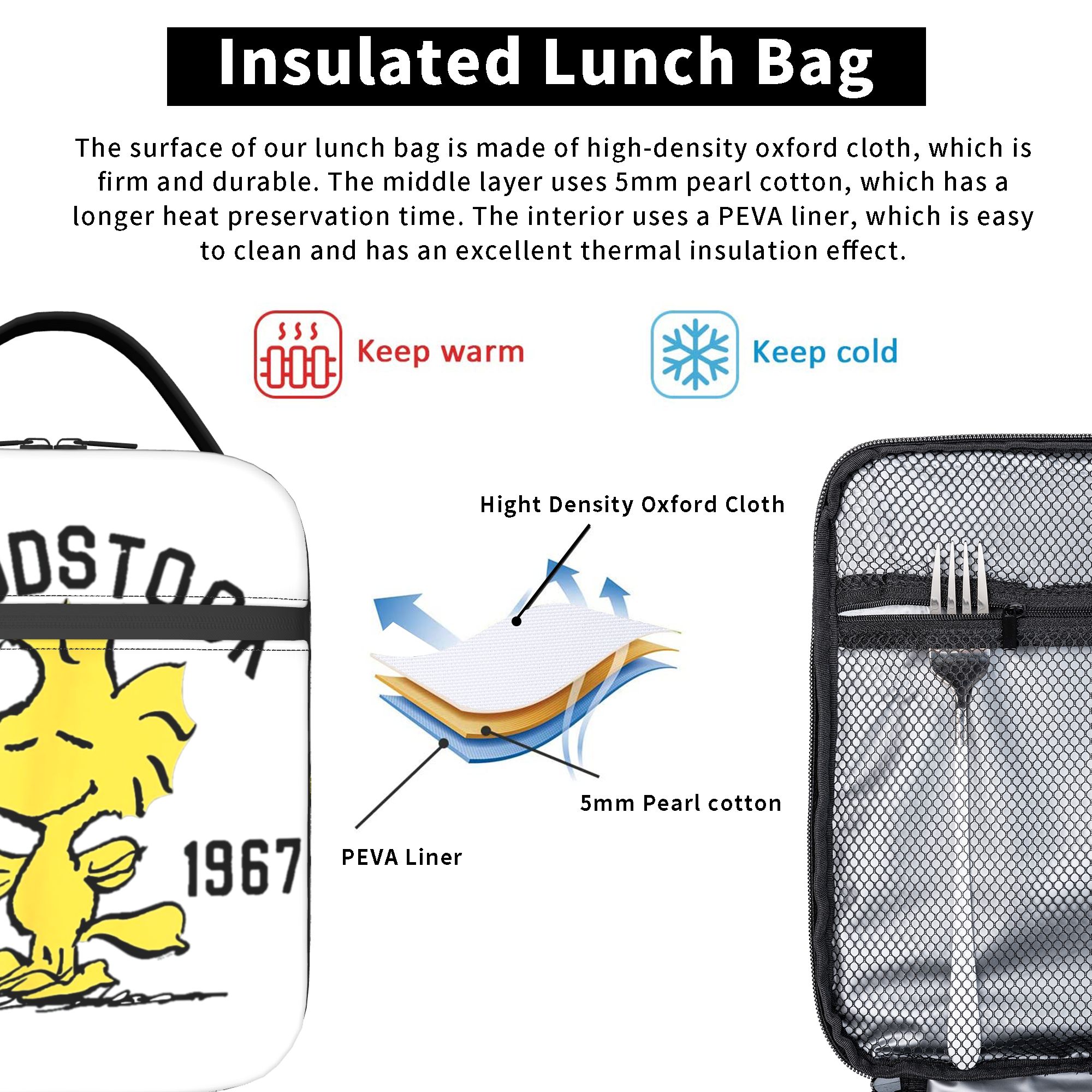 Peanuts Woodstock Snoopy Insul - Meal Prep Bag ulasan dan harga