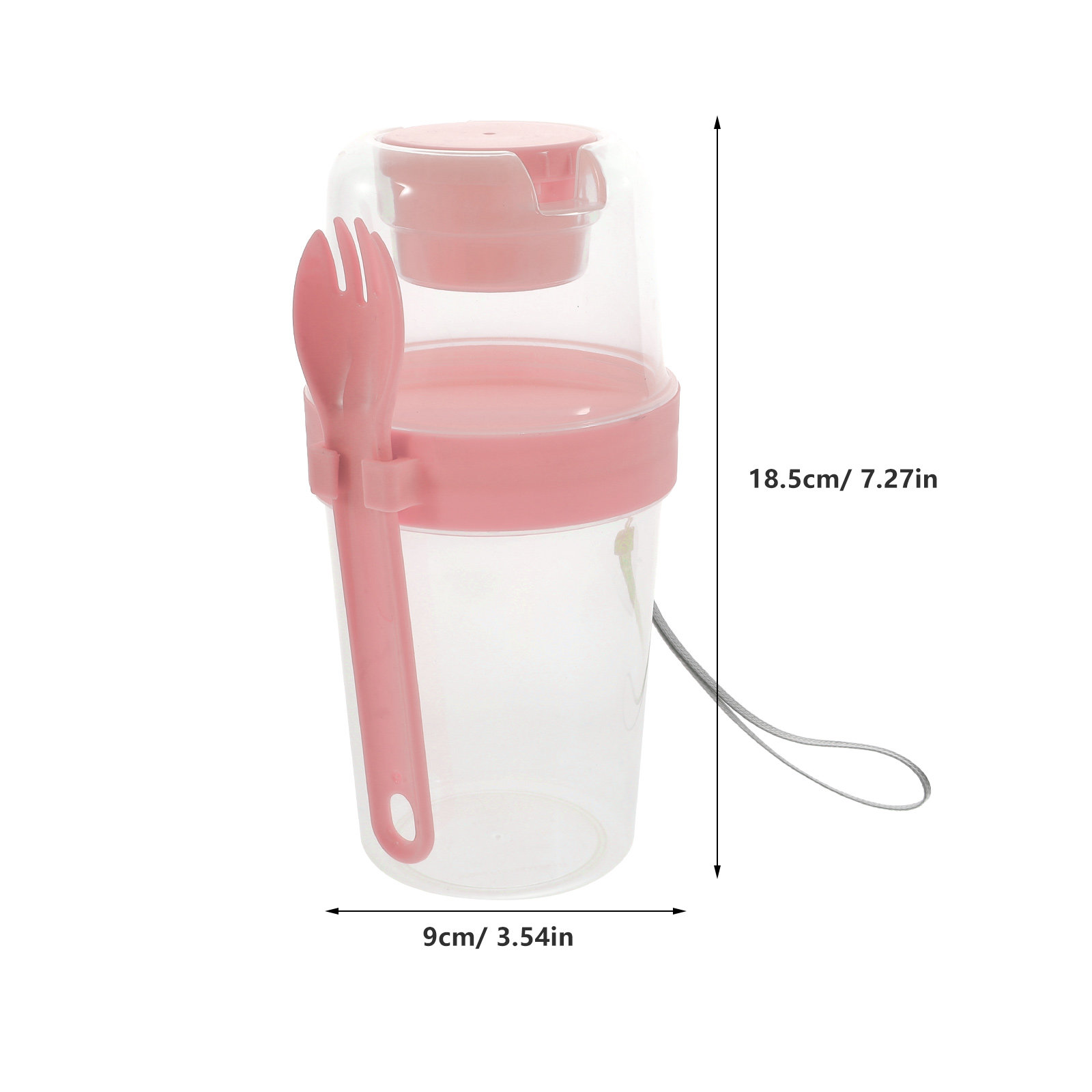 1Set Double-Layer Portable Sal - Meal Prep Jars With Lids ulasan dan harga