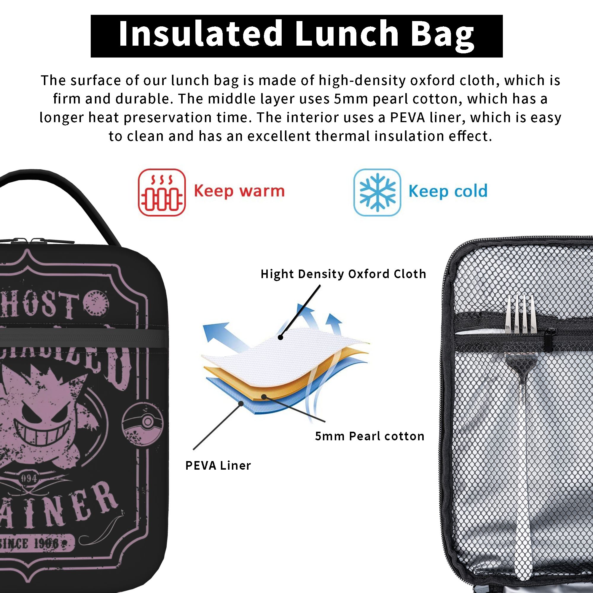 Gengar The Spooky Pokemon Insu - Meal Prep Bag ulasan dan harga