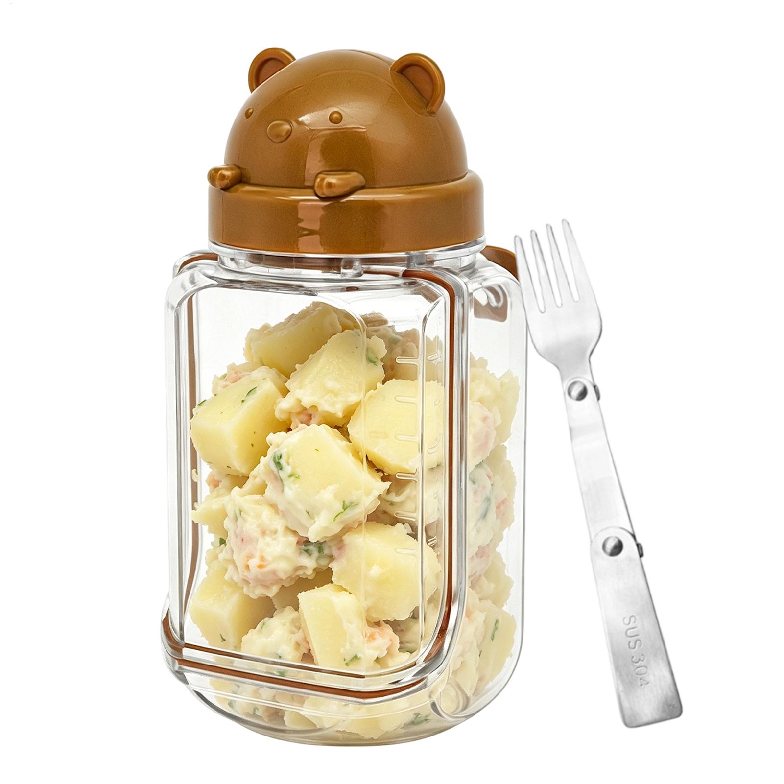 Salad Jar Clear Food Canisters - Meal Prep Restaurant ulasan dan harga