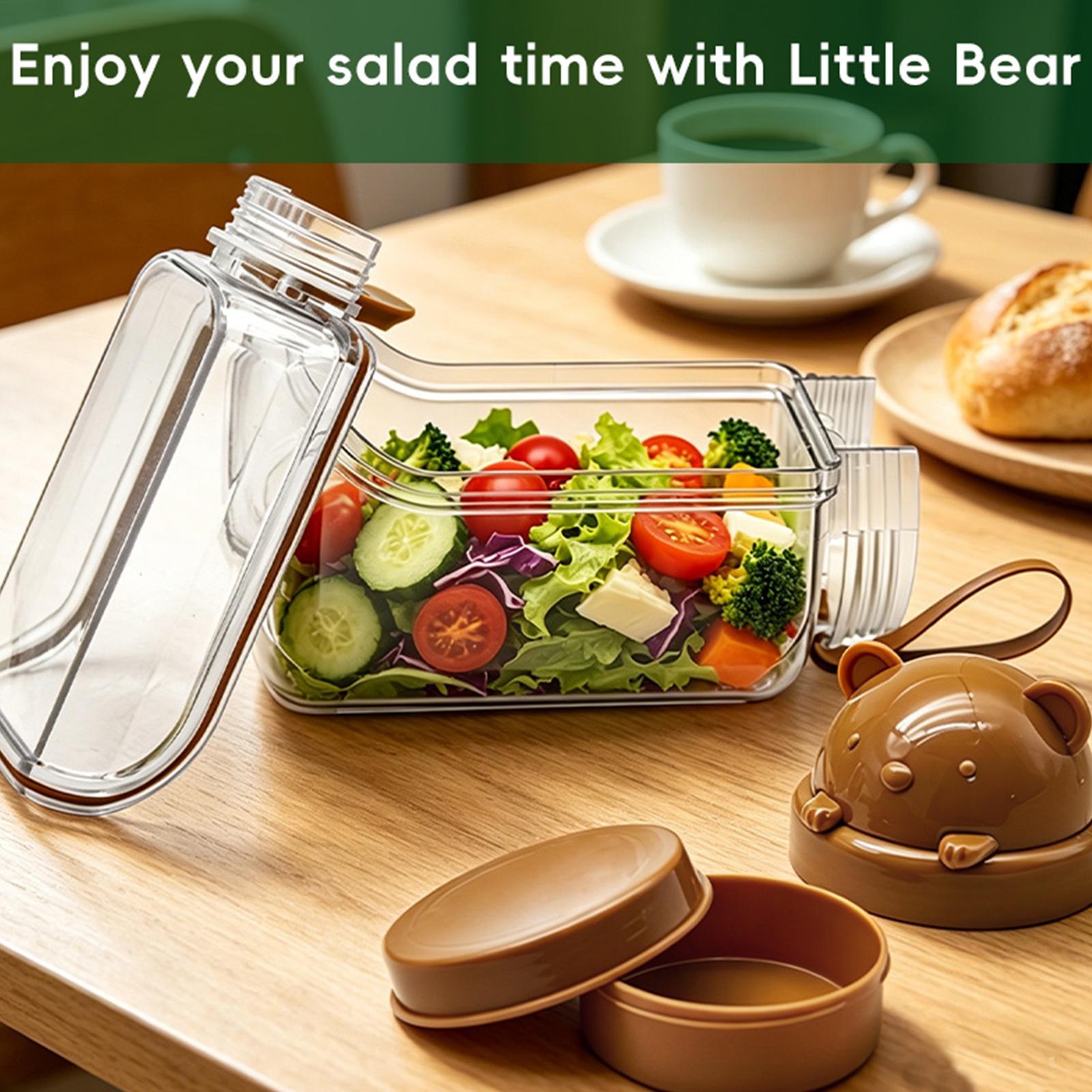 Salad Jar Clear Food Canisters - Meal Prep Restaurant ulasan dan harga