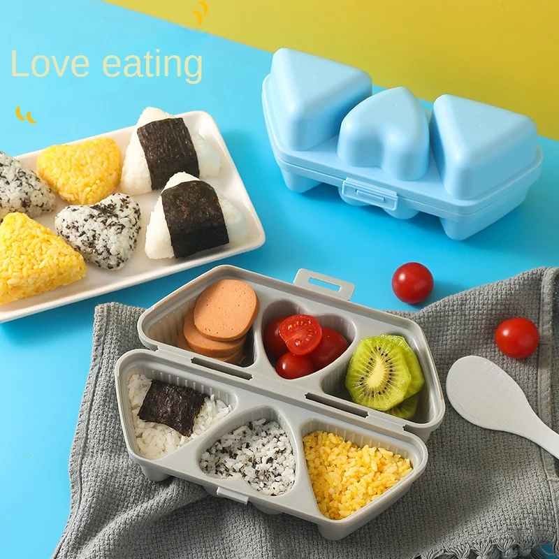 Folding Portable Triangle Love - Meal Prep Japanese ulasan dan harga