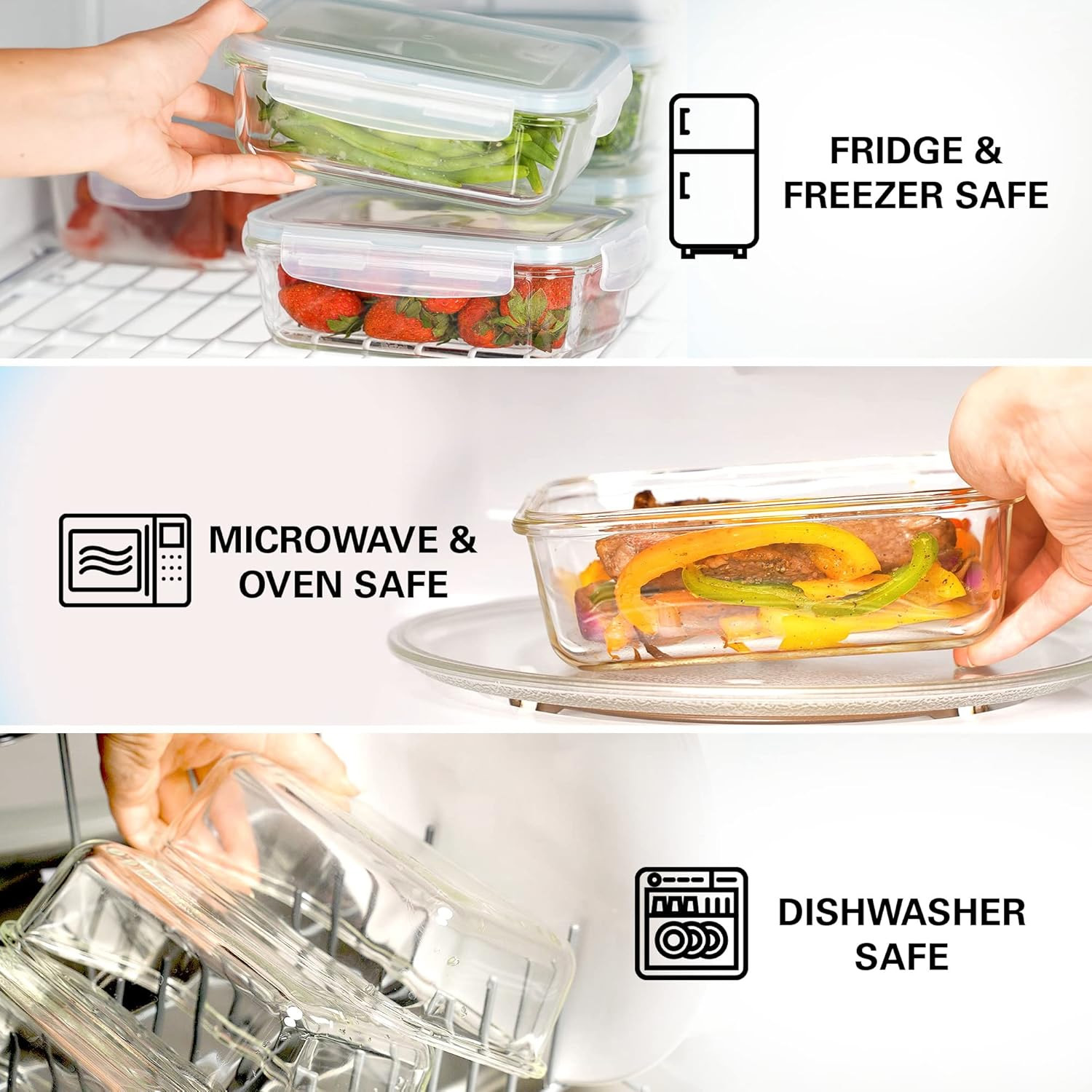 Glass Food Storage Containers  - Meal Prep Jars With Lids ulasan dan harga