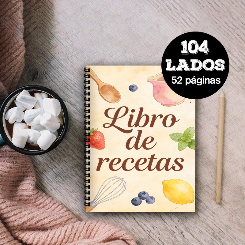 A5 Paper Spanish Recipe Book,  - Meal Prep Recipes Healthy ulasan dan harga