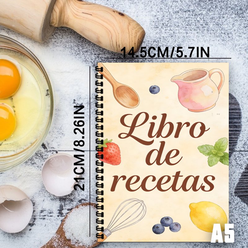 A5 Paper Spanish Recipe Book,  - Meal Prep Recipes Healthy ulasan dan harga