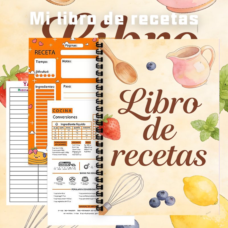 A5 Paper Spanish Recipe Book,  - Meal Prep Recipes Healthy ulasan dan harga