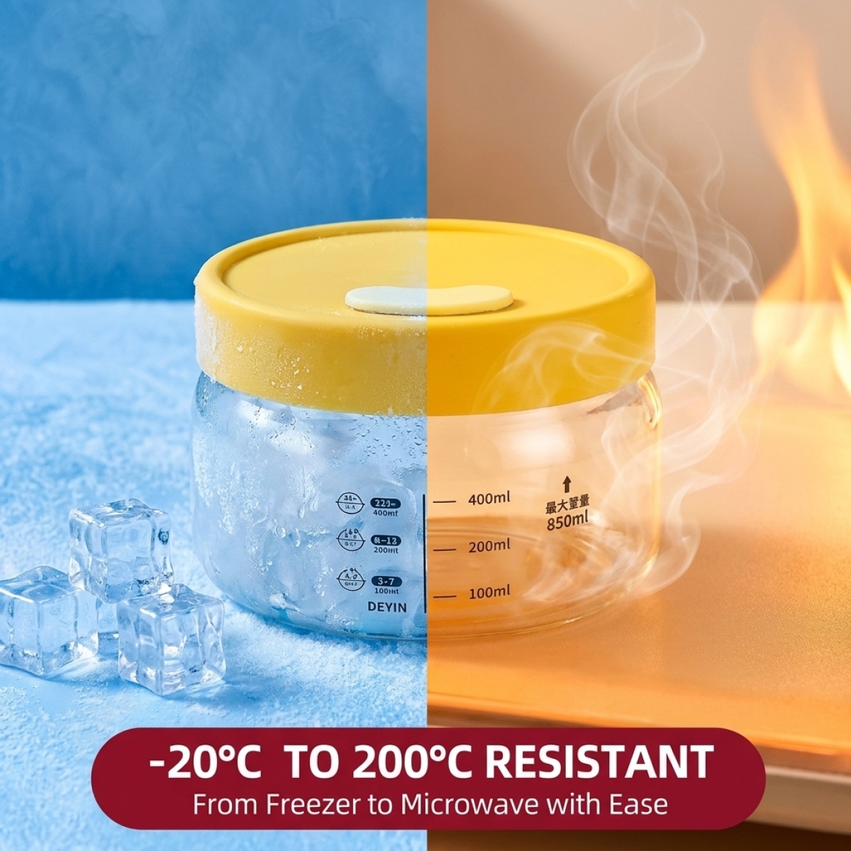 Leakproof Glass Food Storage C - Meal Prep Jars With Lids ulasan dan harga