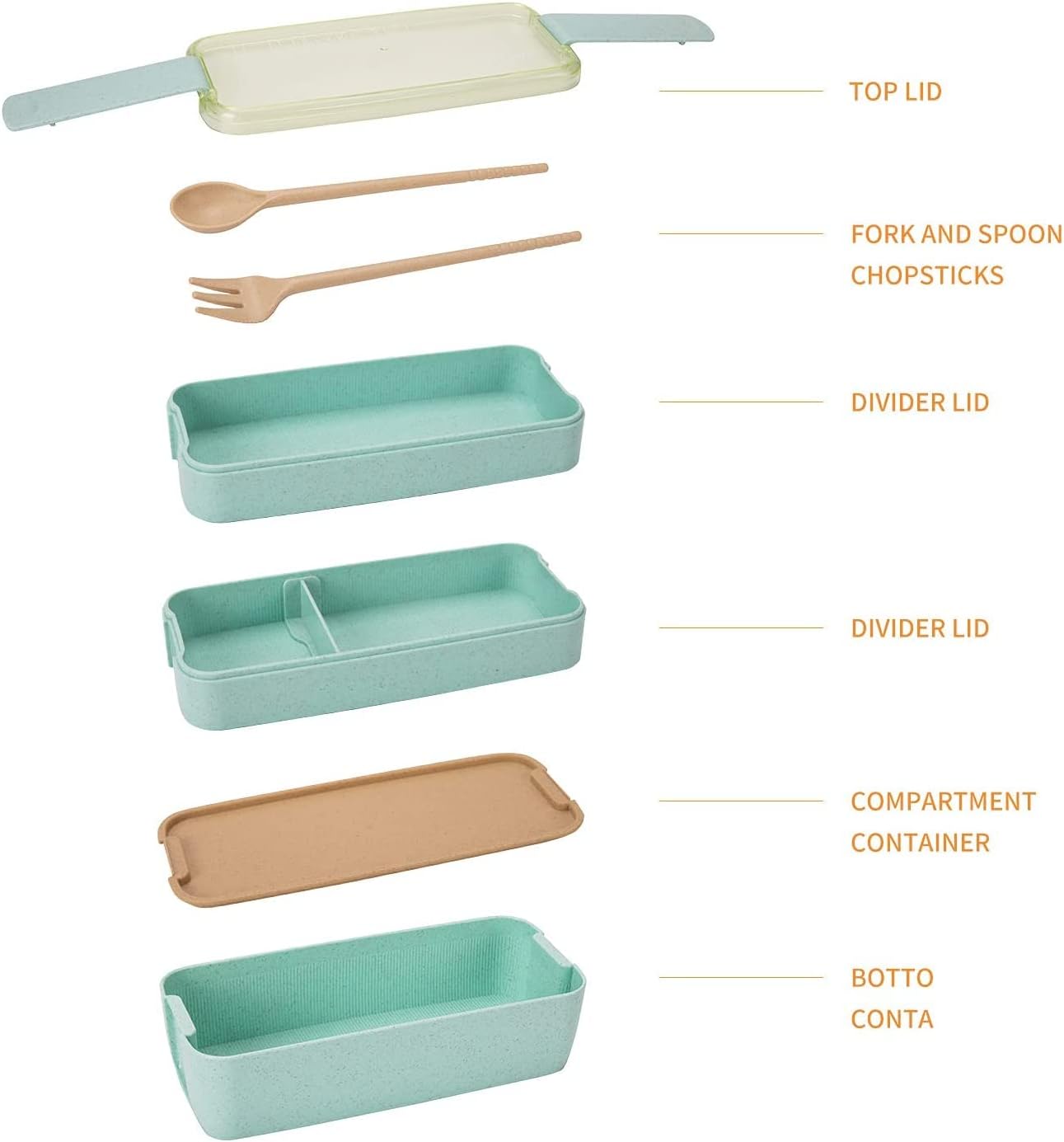 Rarapop 3 Pack Stackable Bento - Meal Prep Japanese ulasan dan harga
