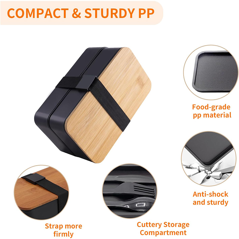 Japanese Bento Box with Bamboo - Meal Prep Japanese ulasan dan harga
