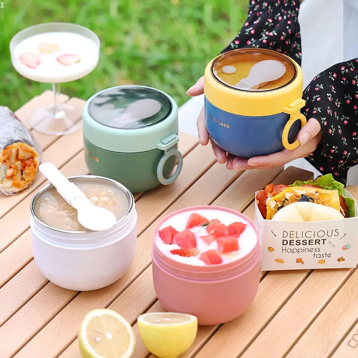 600ml/800ml  Breakfast Cups wi - Meal Prep Kit ulasan dan harga
