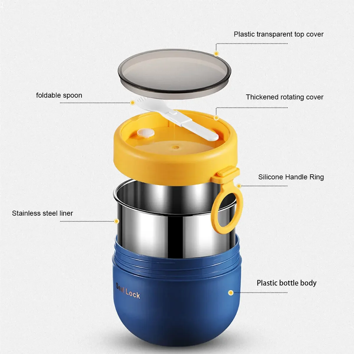 600ml/800ml  Breakfast Cups wi - Meal Prep Kit ulasan dan harga
