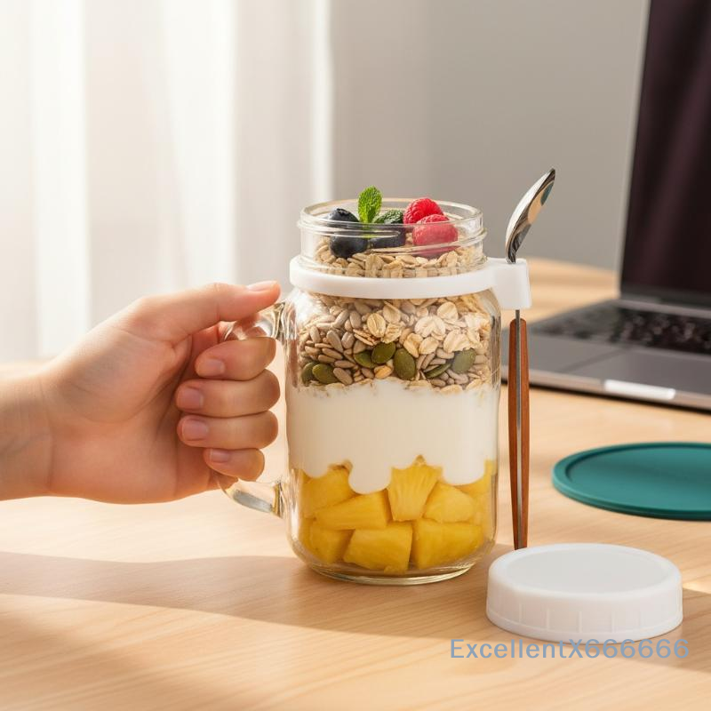500ml Glass Container for Over - Meal Prep Jars With Lids ulasan dan harga