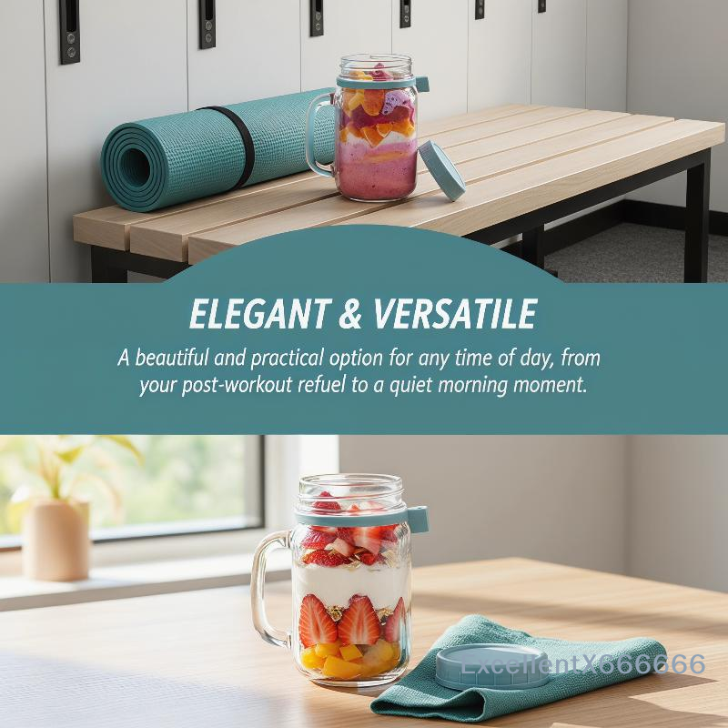500ml Glass Container for Over - Meal Prep Jars With Lids ulasan dan harga