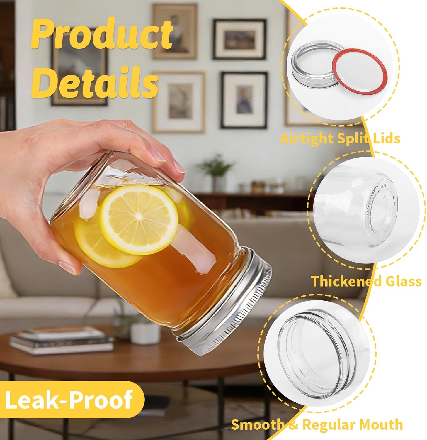 12 oz    Jars with Lids 20 Pac - Meal Prep Jars With Lids ulasan dan harga