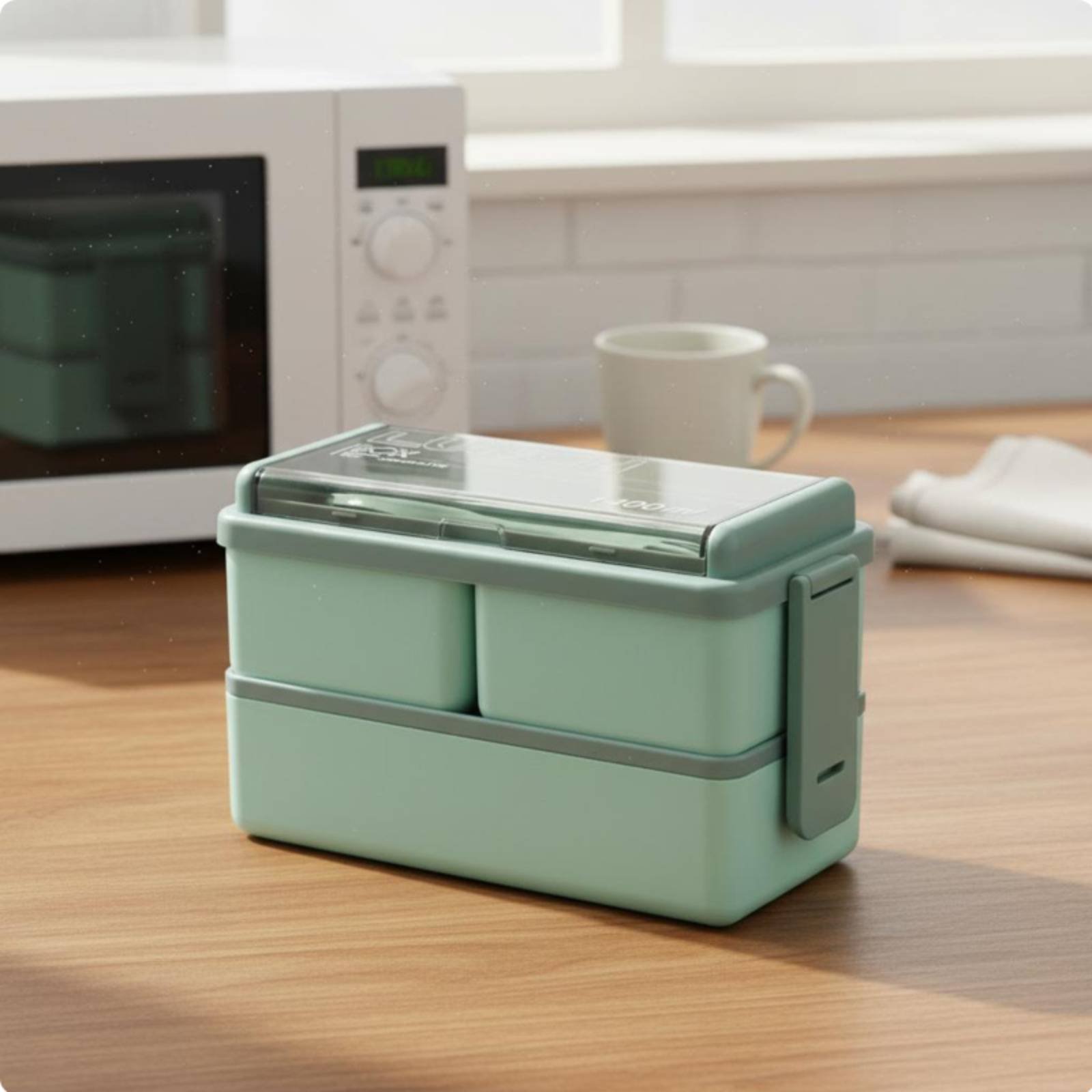 Plastic Bento Lunch Box Microw - Meal Prep Japanese ulasan dan harga