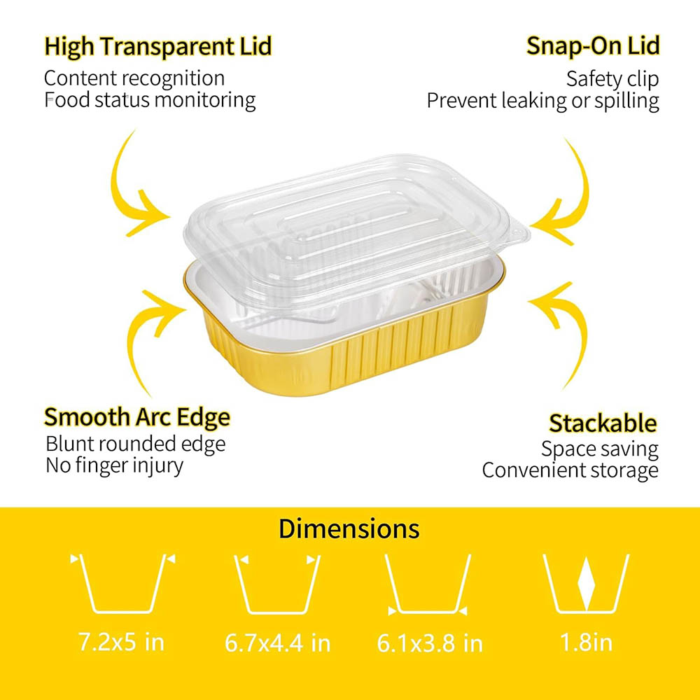 Small Aluminum Pans with Lids  - Meal Prep Jars With Lids ulasan dan harga