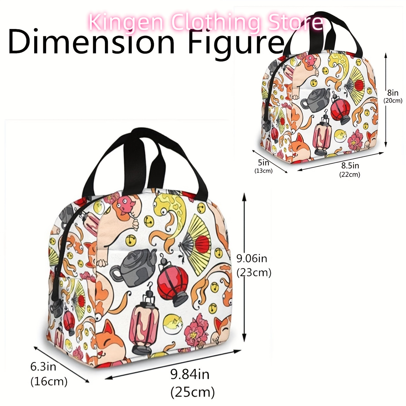 1Pcs Insulated Lunch Bag with  - Meal Prep Japanese ulasan dan harga