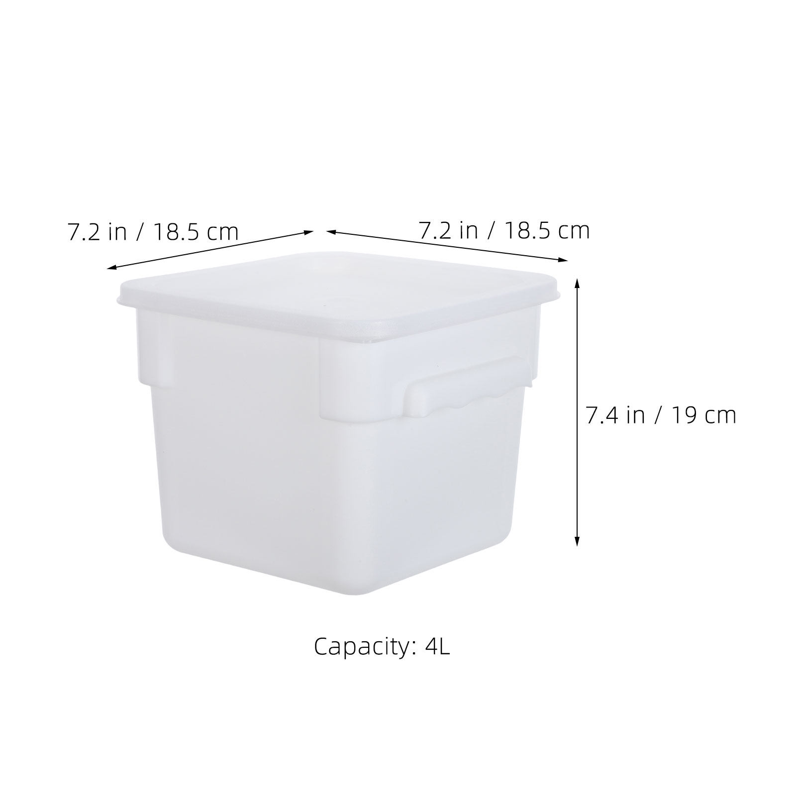 4L Stackable Rectangular White - Meal Prep Restaurant ulasan dan harga