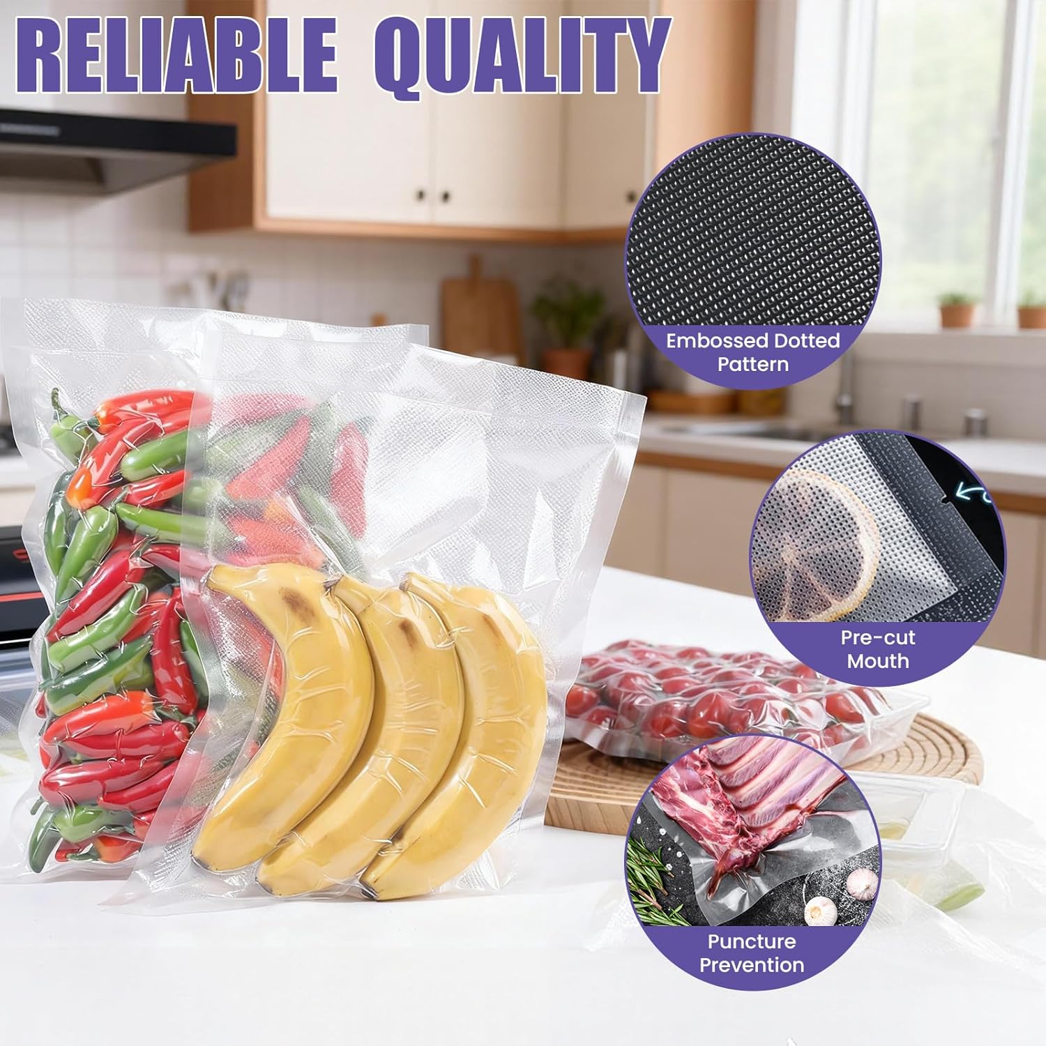 200 Vacuum Sealer Bags 6x10in  - Meal Prep Bag ulasan dan harga
