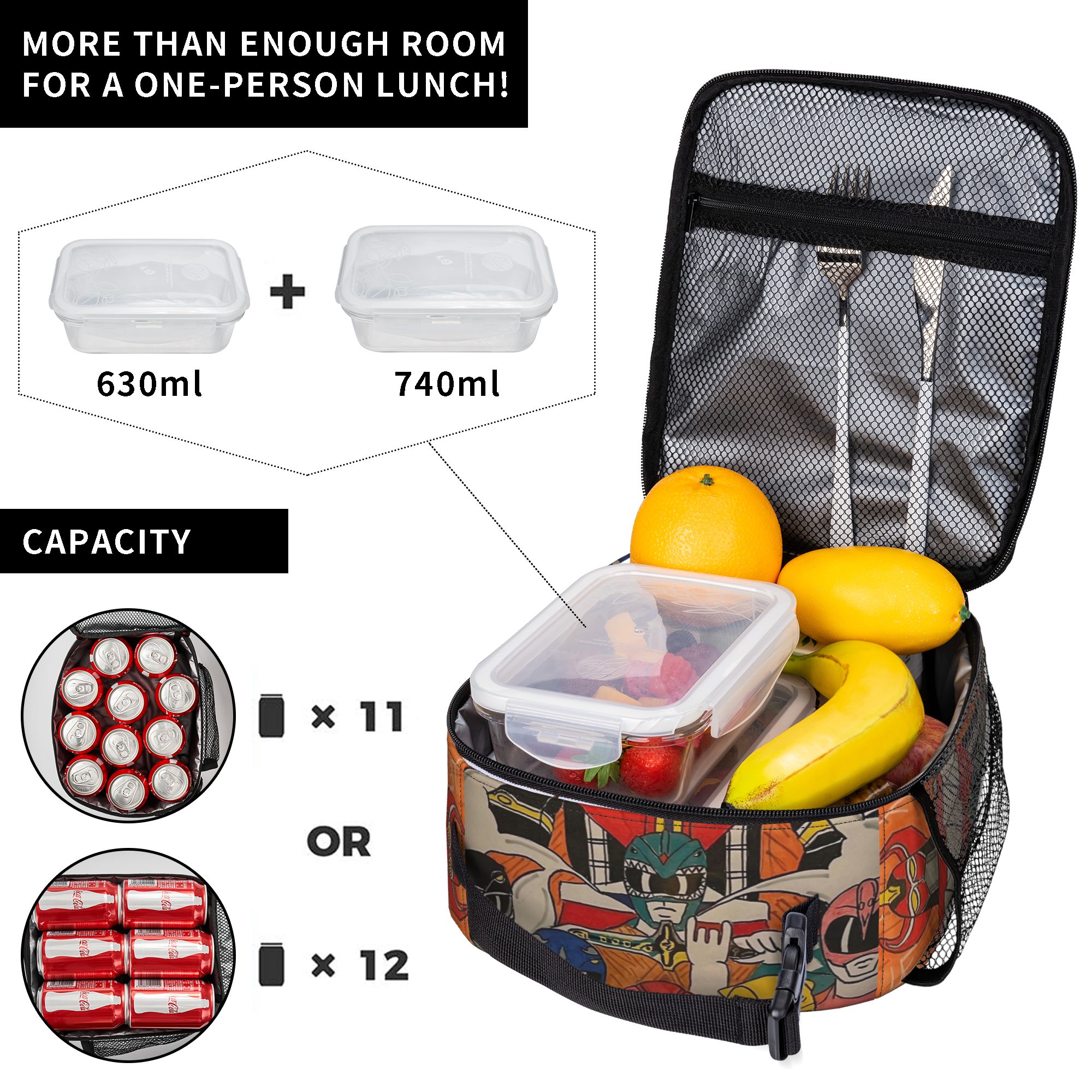 Power Rangers and Megazord Art - Meal Prep Bag ulasan dan harga