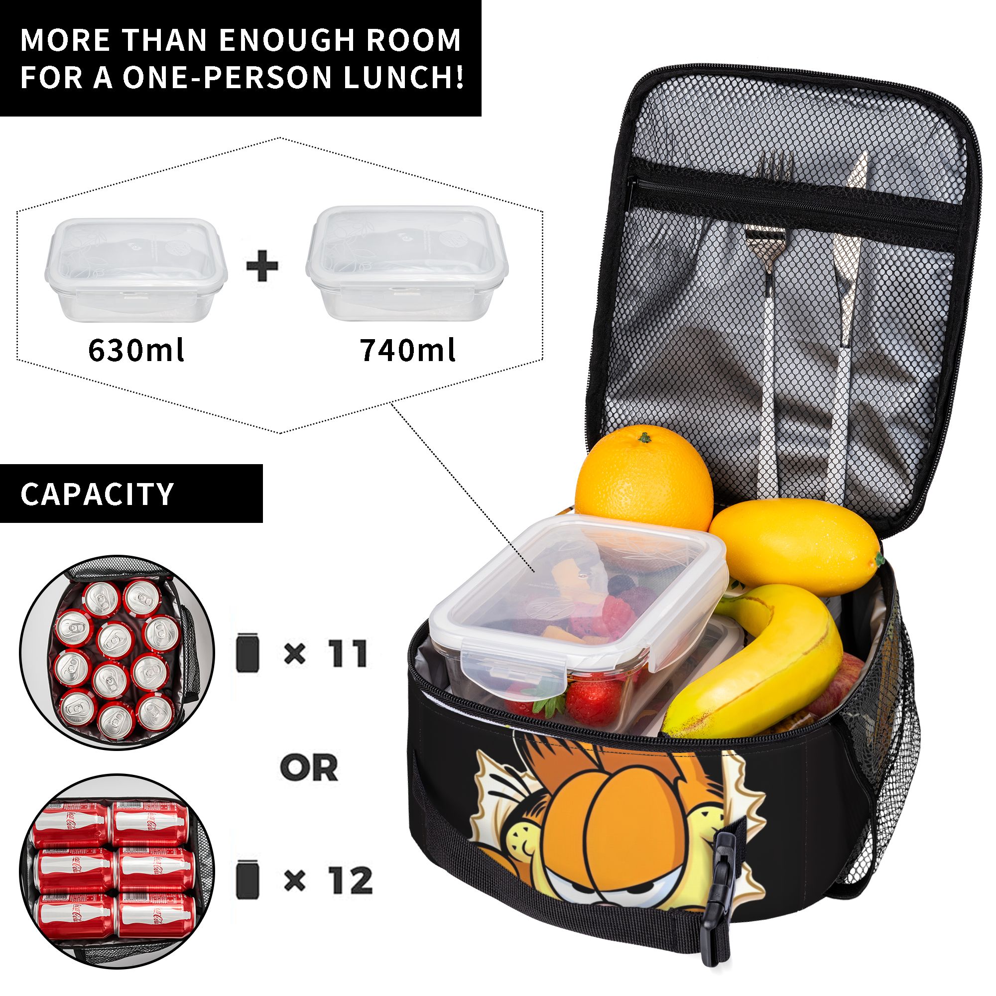 Garfielded Insulated Lunch Bag - Meal Prep Bag ulasan dan harga