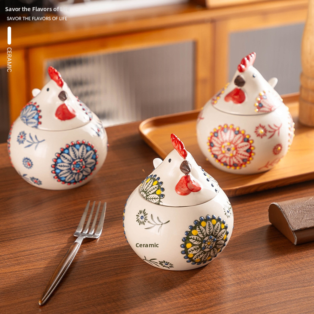 Cute Chicken Seasoning Jar Wit - Herb Keeper Bottle ulasan dan harga