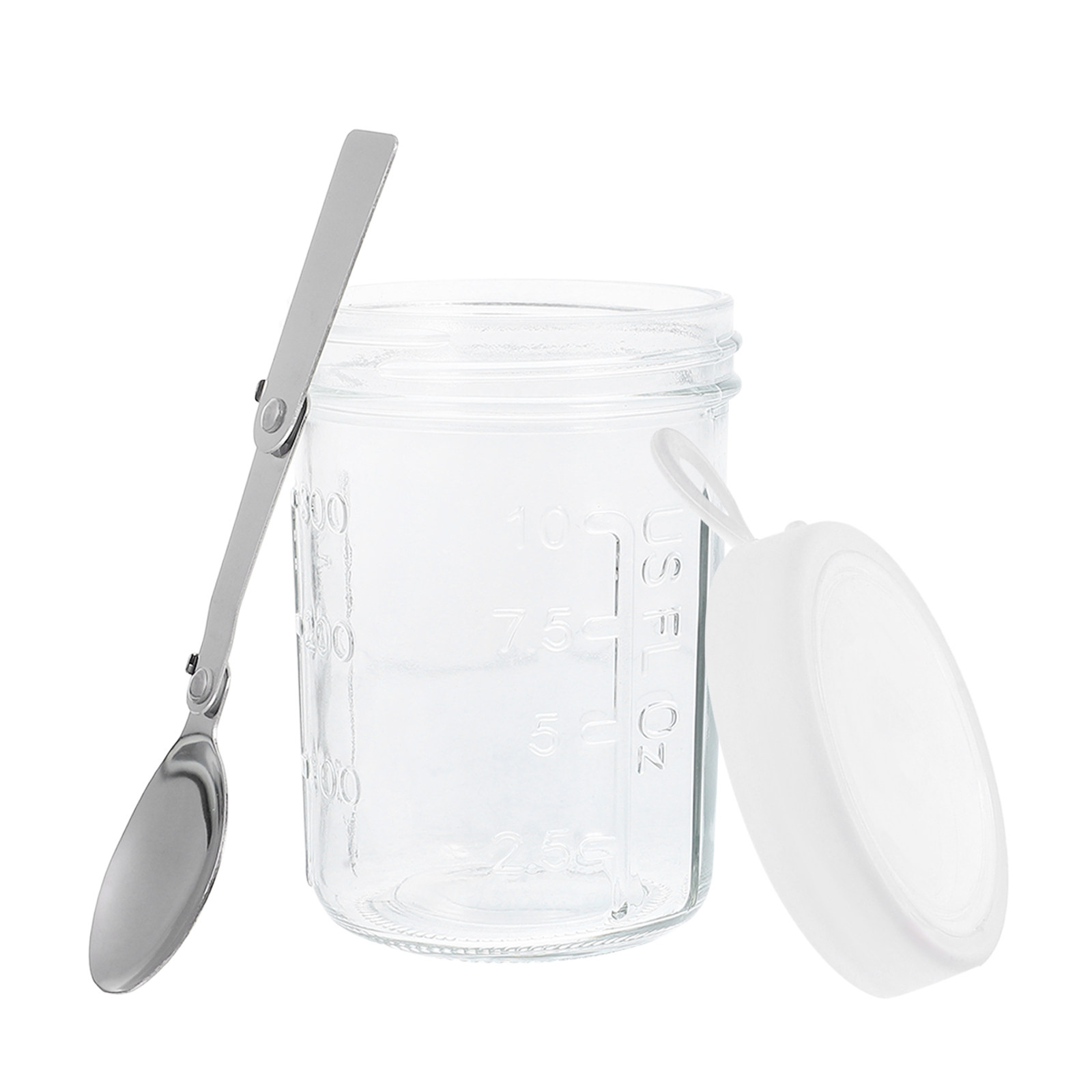 Glass Oatmeal Jar Container 35 - Meal Prep Jars With Lids ulasan dan harga