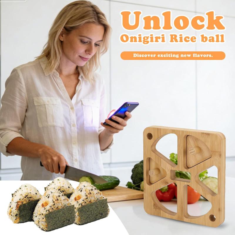 Wooden Onigiri Rice Ball Mold  - Meal Prep Japanese ulasan dan harga