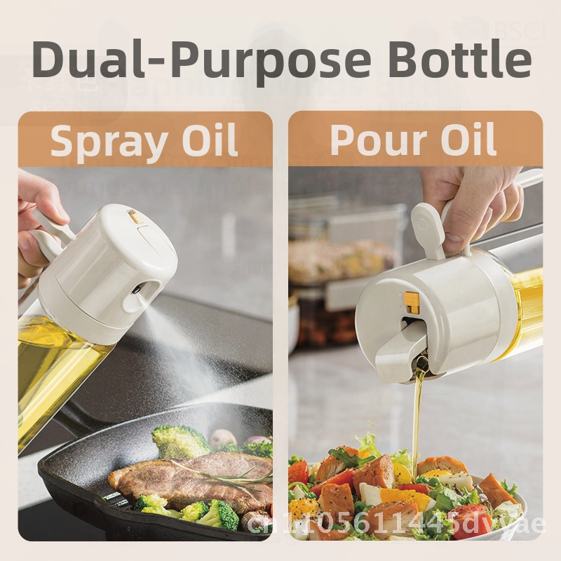 550ml Glass Oil Spray Pot for  - Herb Keeper Bottle ulasan dan harga