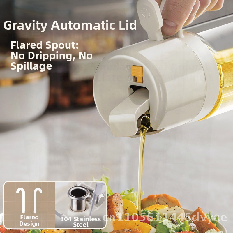 550ml Glass Oil Spray Pot for  - Herb Keeper Bottle ulasan dan harga